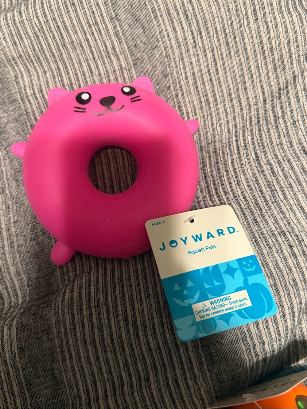 Pink cat donut squishy